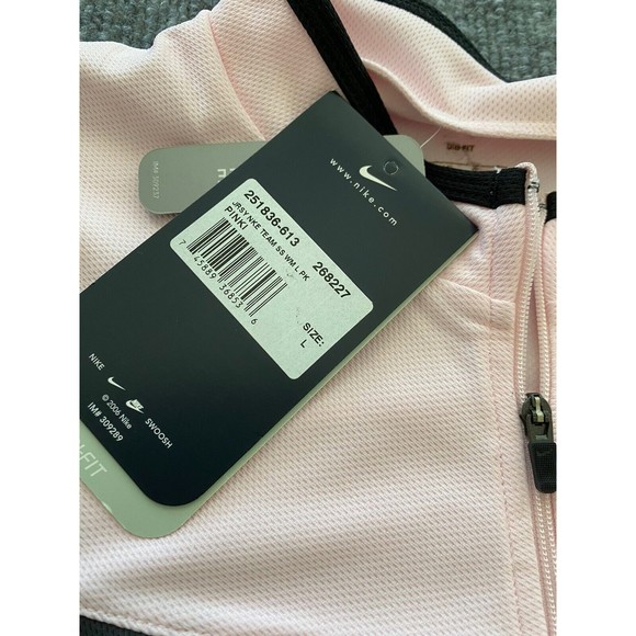 Nike Team Jersey Womens Large Pink Gray NWT Cycling Bike JERSEY Zip Short Sleeve - Picture 4 of 12